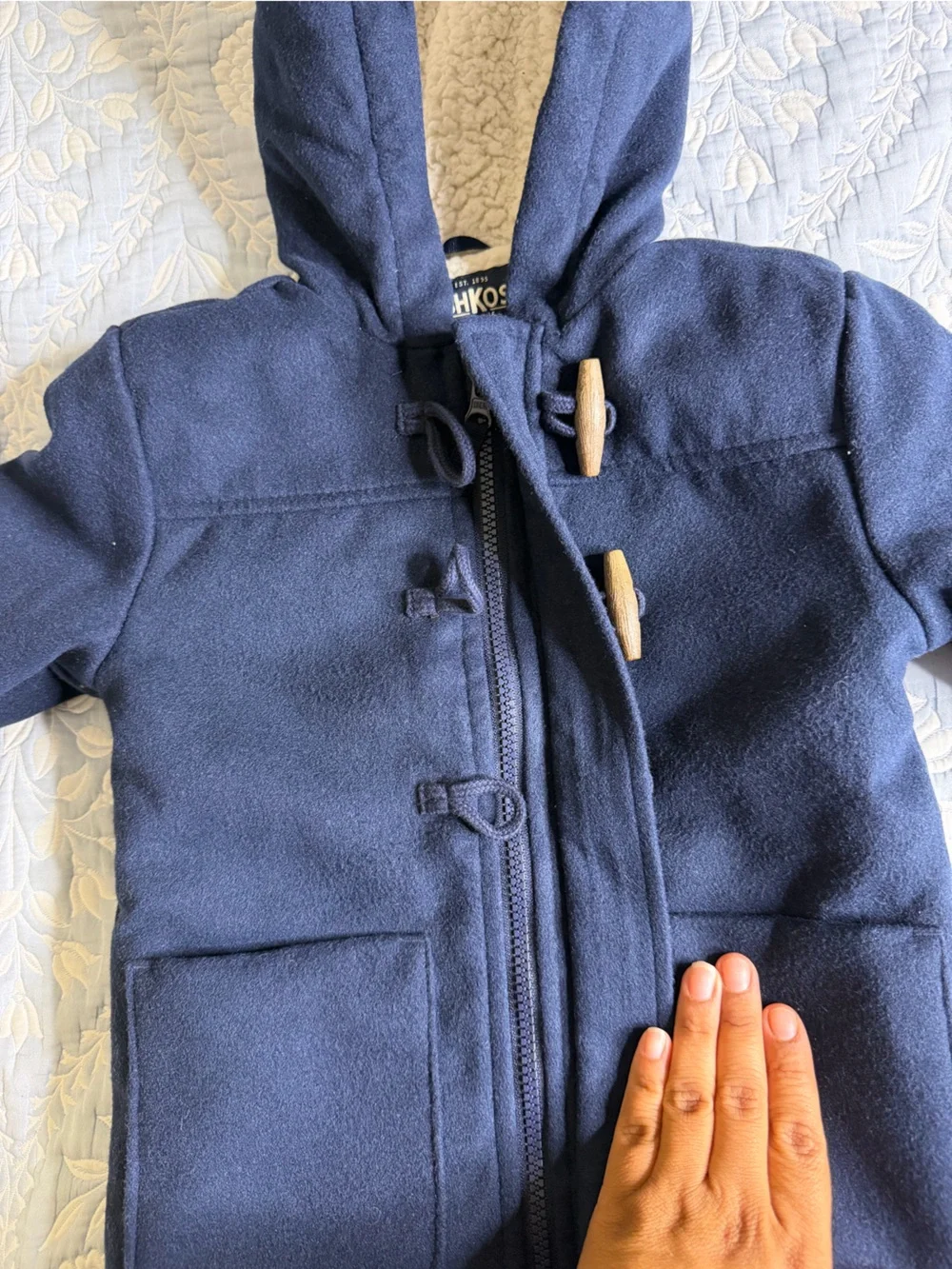 OshKosh B'Gosh navy wool duffle coat